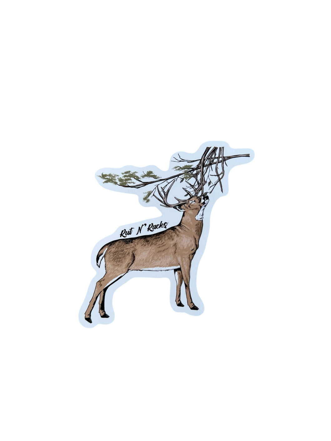 Rut N’ Racks Buck Branch Decal